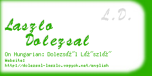 laszlo dolezsal business card